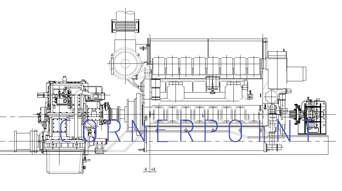 Blueprint of a 8M628 engine